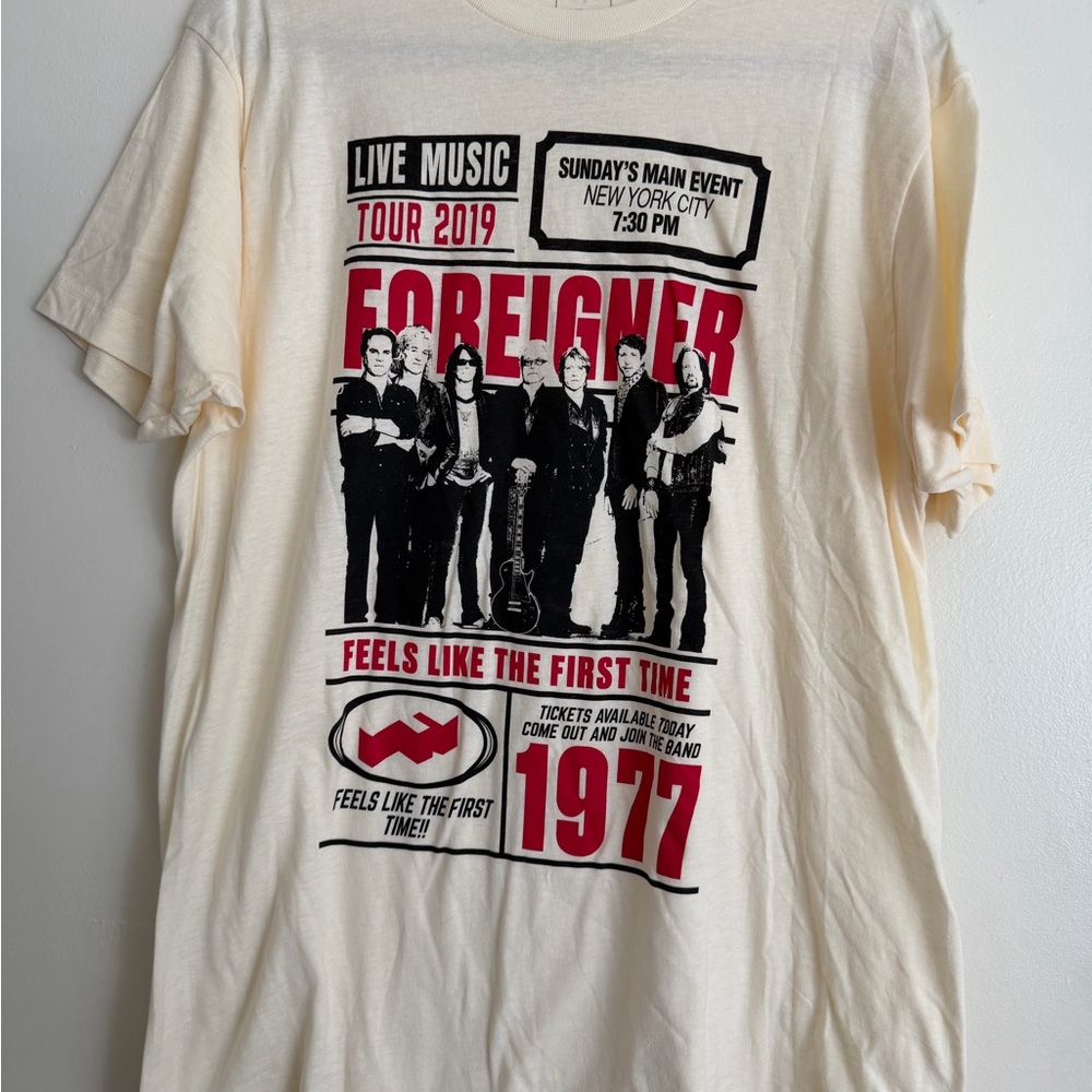 Foreigner Cream Graphic T-Shirt